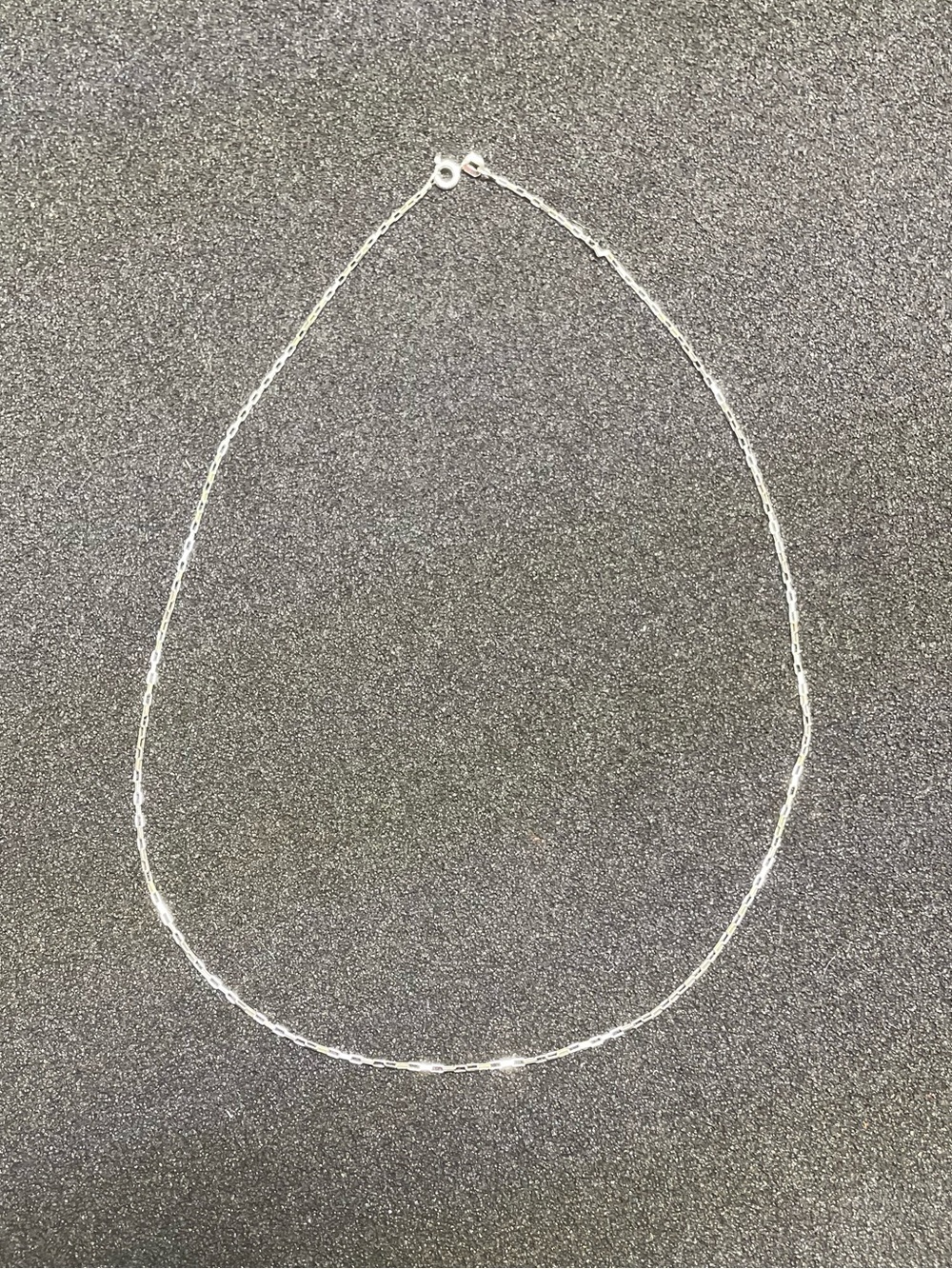 18” sterling silver .925 paper clip chain